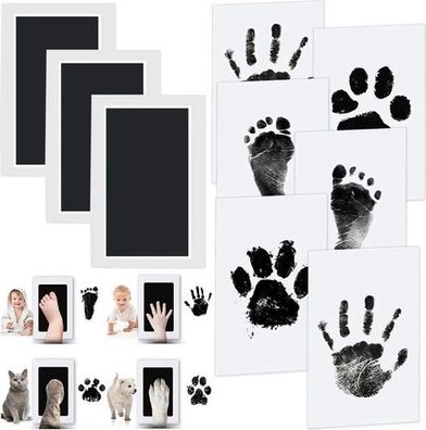 Pfotenabdruck Set 9tlg Hund Katze Baby - Hand-Fußabdruck