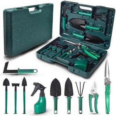 Zolta Gartengeräte Set 10tlg - Koffer 28x37,5cm Werkzeuge