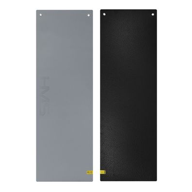 HMS Premium MFK03 Fitnessmatte Grau Schwarz mit Ösen 180 × 60 cm