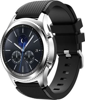 Uhrenarmband Silikon Sport Schwarz 22mm - für Huawei GT & Galaxy Watch 3