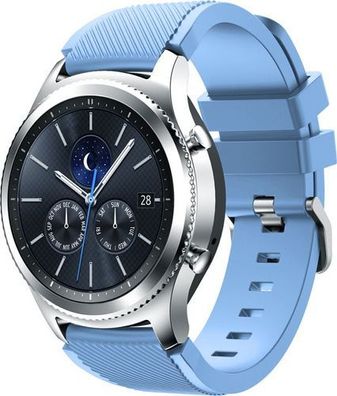 Uhrenarmband Silikon Sport Hellblau 22mm - für Galaxy Watch 3