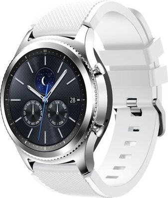 Uhrenarmband Silikon Sport Weiß 22mm - für Galaxy Watch 3