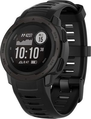 Strap-it Silikonarmband Schwarz - für Garmin Instinct 1/2