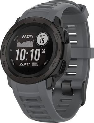 Strap-it Silikonarmband Grau - für Garmin Instinct 1/2