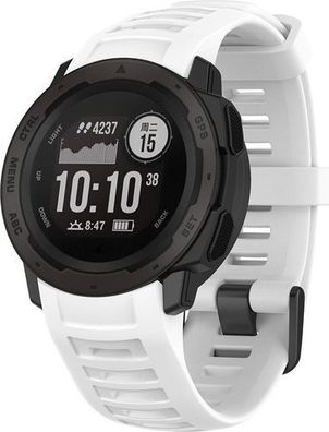 Strap-it Silikonarmband Weiß - für Garmin Instinct 1/2