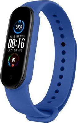 Strap-it Silikonarmband Blau - für Xiaomi Mi Band 6