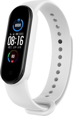 Strap-it Silikonarmband Weiß - für Xiaomi Mi Band 5