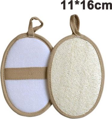 Luffa Schwamm Naturschwamm Weiß 11x16cm - Rückenscrubber