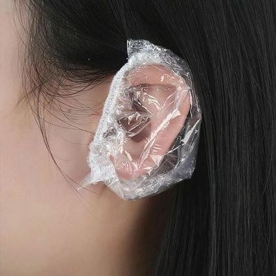 100x Einweg Ohrenschützer transparent - wasserdicht Dusche