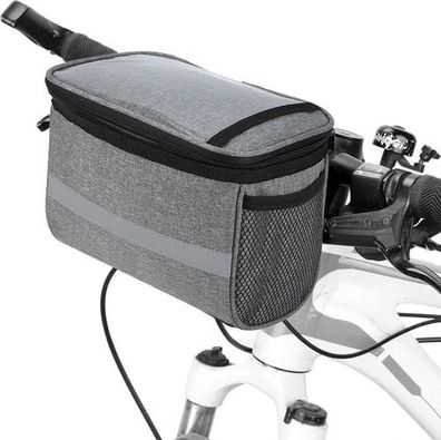 Lixada Fahrrad-Lenkertasche isoliert Grau Gr. L - Kühltasche