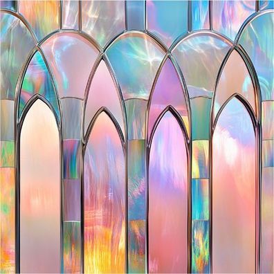 Fensterfolie Buntglas statisch Variante - Sichtschutz PVC