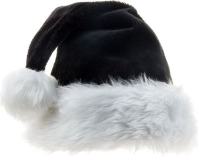 Weihnachtsmütze Plüsch Schwarz - Cosplay Weihnachtsmütze Erwachsene