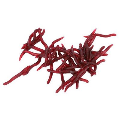 50x Wurmköder 3,5cm - künstliche Angelköder Regenwurm
