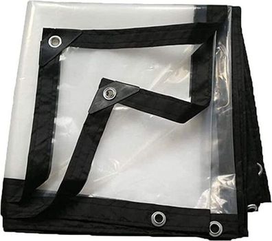 Abdeckplane transparent 2x3m mit Ösen - wasserdicht Gewebeplane