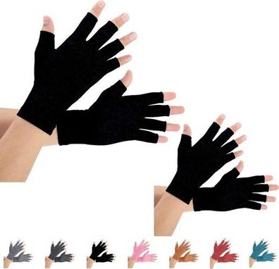 2 Paar Arthritis Handschuhe Gr. M Schwarz - Kompression Wärme