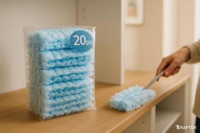 20x Ersatztücher für Swiffer Staubmagnet Blau - Staubfangtücher