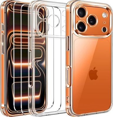 Hülle + 2x Schutzglas iPhone 17 Pro Max - Panzerfolie Klar