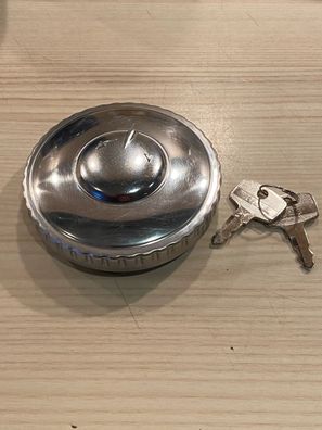 Tankdeckel 60mm verchromt mit Schloss für MZ ES, S, TS, TZ, T125, K350 SR4-3
