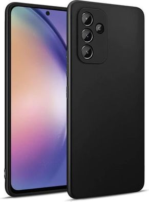 Silikon Hülle Samsung Galaxy A54 5G Matt Schwarz - Backcover
