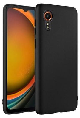 Silikon Hülle Samsung Galaxy XCover 7 Matt Schwarz - Backcover