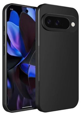 Silikon Hülle Google Pixel 9 Matt Schwarz - Classic Case