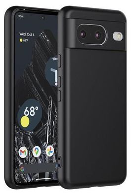 Silikon Hülle Google Pixel 8 Matt Schwarz - Backcover Handy Case