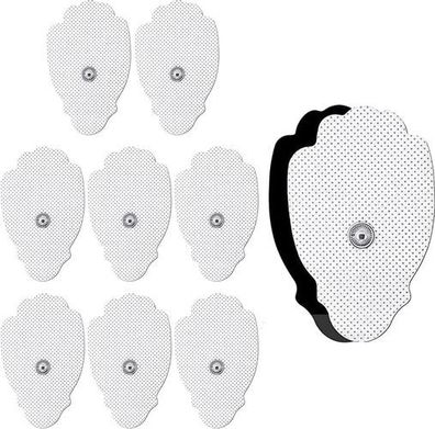 10x TENS Pads 7,5x4,5cm - Elektroden 3,5mm Snap-On wiederverwendbar