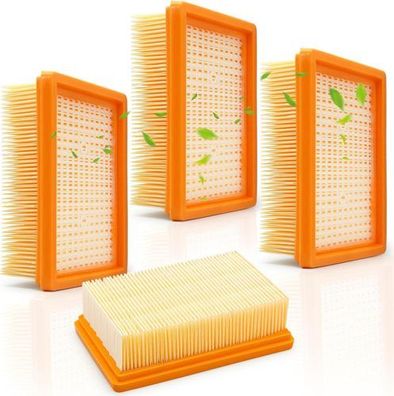 4x Staubsaugerfilter für Kärcher WD4/WD5/WD6 - Flachfaltenfilter
