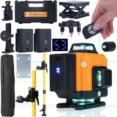 Rosfix Set Laser-Wasserwaage ROT16L – 16 Linien, Stativ 350?cm, IP54
