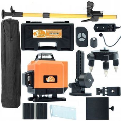 Rosfix Set Laser-Wasserwaage ROT12L 12 Linien + Stativ 350cm | IP54 25m