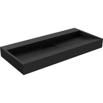 Mexen Ava Aufsatzwaschbecken 100x46 cm Schwarz Konglomerat Glanz Rechteckig