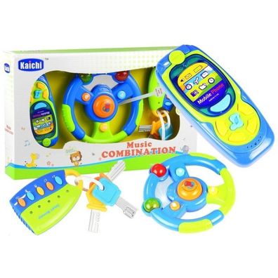 LeanToys Klangvolles Lernspielset für Kinder mit Autoschlüsseln und Fernbedienung