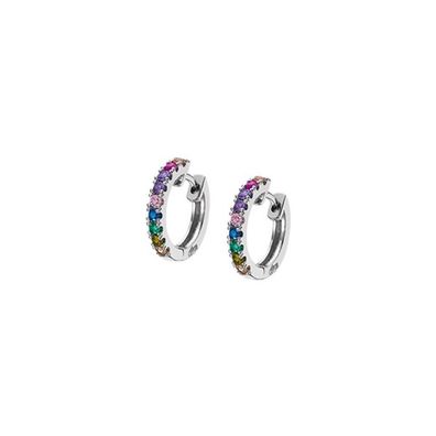 Playful round earrings made of silver with zircons LP1993-4 / 1
