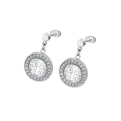 Stylish steel earrings tree of life Rainbow LS2181-4 / 1