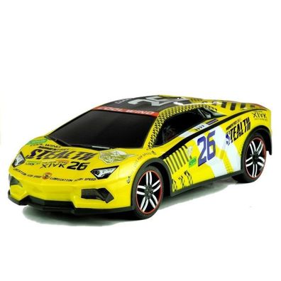 LeanToys ferngesteuertes Sportauto gelb mit Fernbedienung