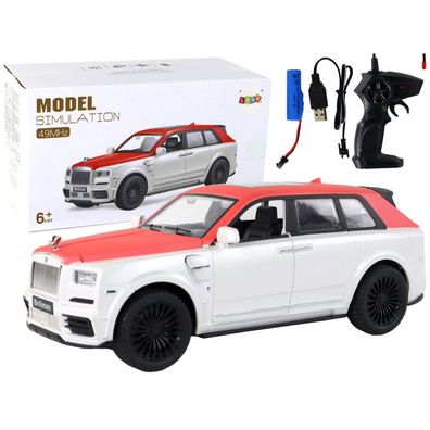 LeanToys RC Auto 1:20 Weiß-Rot mit Fernbedienung