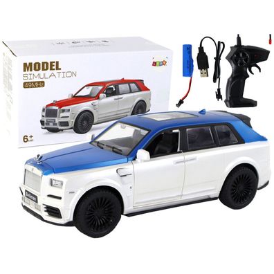 LeanToys RC Auto 1:20 Weiß-Blau ferngesteuert