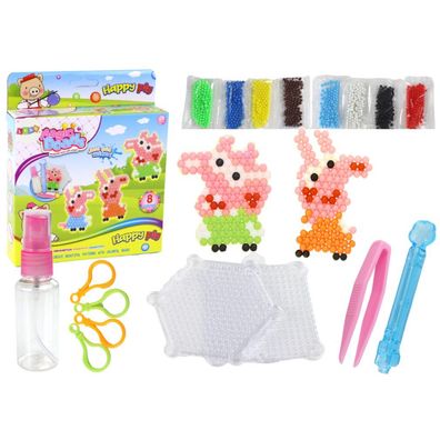LeanToys DIY Wasserkügelchen Set Magische Perlen 8 Farben Schweinchen