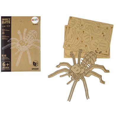 LeanToys 3D Holzpuzzle Spinne Lernspiel 31 Teile