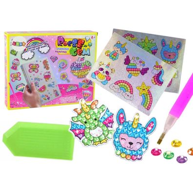 DIY Diamant-Sticker Set zum Aufkleben, verschiedene bunte Muster und Aufkleber