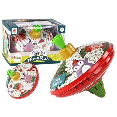 LeanToys Metallkreisel Weihnachtsmann Traditionelles Spielzeug