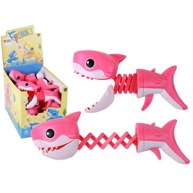LeanToys Beißspielzeug Fisch und rosa Hai mit Wasserpistole