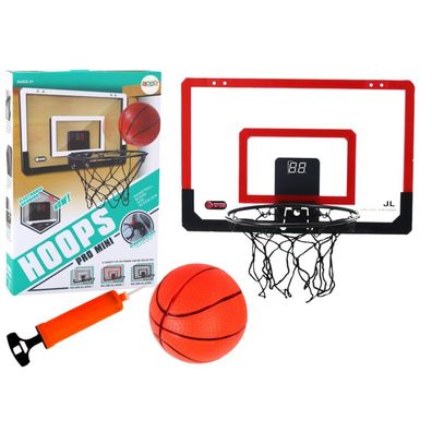 LeanToys Basketballkorb mit elektronischer Punktetafel und Soundeffekten
