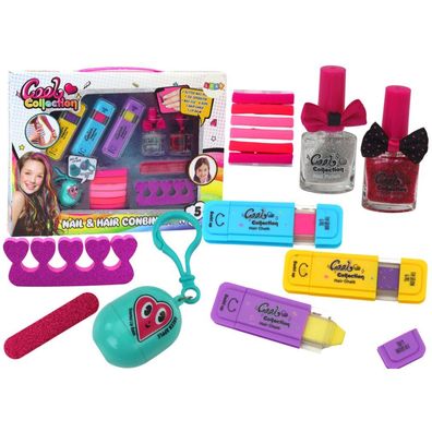 LeanToys Set zum Haarefärben mit Nagellack und Lippenbalsam