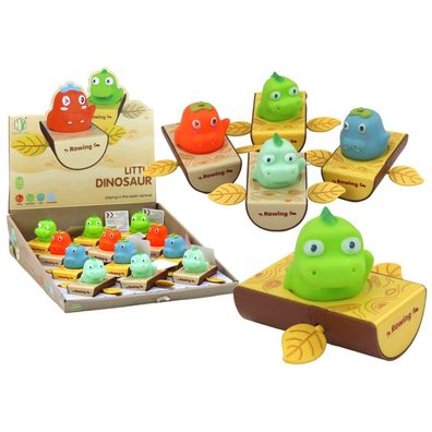 LeanToys Aufziehbarer Dino in Badewannenboot Badespielzeug für Kinder