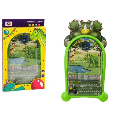 LeanToys Geschicklichkeitsspiel Pinball Dinosaurier mit Ständer Grün