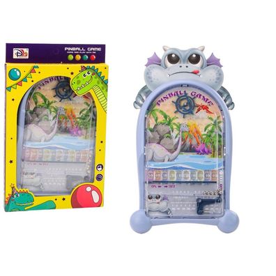 LeanToys Pinball-Geschicklichkeitsspiel Dinozaurier und Drache mit Ständer Blau