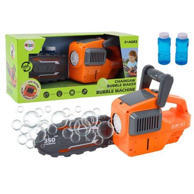 LeanToys Seifenblasenmaschine Kettensäge Orange