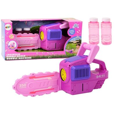 LeanToys Seifenblasenmaschine Kettensäge Rosa
