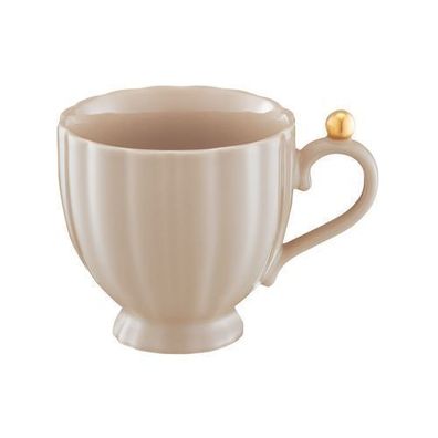 Tasse Kaffe Tee Becher Curly Gold 250 ml Beige Ambition